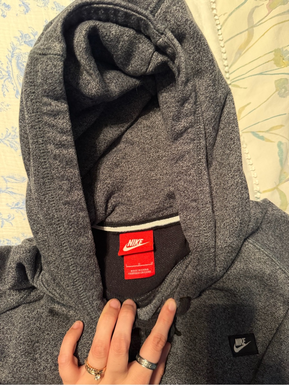 Nike Sportswear Heathered Knit Pullover Hoodie. - Picture 6 of 6